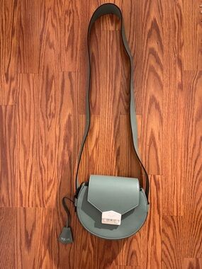 Crossbody Saddle Bag in Sage Green